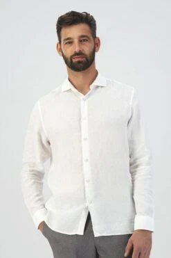 Dstrezzed Overhemd Jagger Linnen Wit 12 Dstrezzed Overhemd Jagger Linnen Wit -Kleding Kortingswinkel 77296 2 1