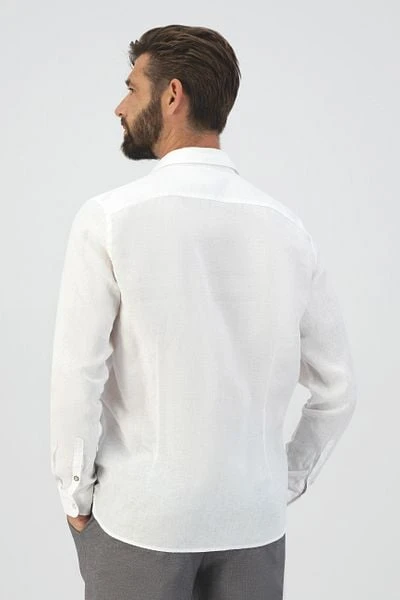 Dstrezzed Overhemd Jagger Linnen Wit 8 Dstrezzed Overhemd Jagger Linnen Wit - Afbeelding 6