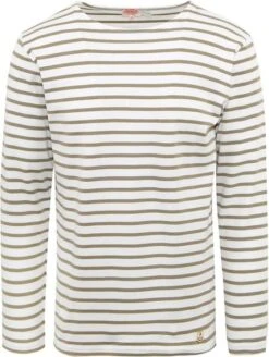 Armor-Lux Houat Trui Strepen Groen 11 Armor-Lux Houat Trui Strepen Groen -Kleding Kortingswinkel 77309 3 1