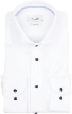 Profuomo Twill Overhemd Wit -Kleding Kortingswinkel 77311 1 1