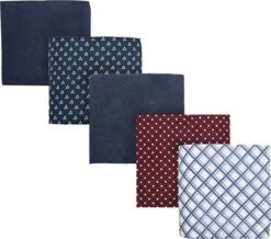 Suitable Zakdoeken 5-Pack Patronen Donkerblauw -Kleding Kortingswinkel 77329 2 1