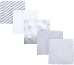 Suitable Zakdoeken 5-Pack Patronen Grijs -Kleding Kortingswinkel 77330 2 1