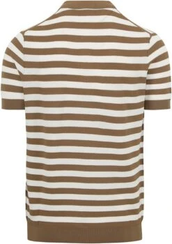 Blue Industry M10 Poloshirt Strepen Bruin -Kleding Kortingswinkel 77344 4