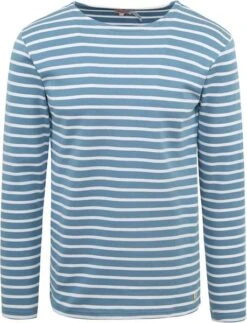 Armor-Lux Houat Trui Strepen Blauw -Kleding Kortingswinkel 77348 1 1