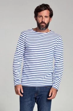 Armor-Lux Houat Trui Strepen Kobaltblauw Wit 9 Armor-Lux Houat Trui Strepen Kobaltblauw Wit -Kleding Kortingswinkel 77349 4