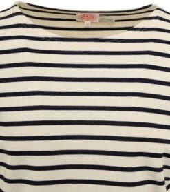 Armor-Lux Houat Trui Strepen Zwart Ecru -Kleding Kortingswinkel 77351 2 1