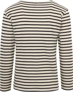 Armor-Lux Houat Trui Strepen Zwart Ecru -Kleding Kortingswinkel 77351 3 1