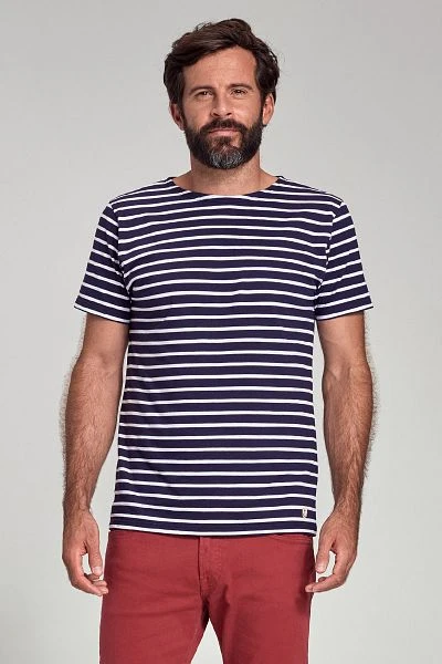 Armor-Lux Hoëdic T-Shirt Strepen Navy 4 Armor-Lux Hoëdic T-Shirt Strepen Navy - Afbeelding 2