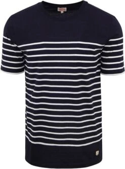 Armor-Lux Etel T-Shirt Strepen Navy -Kleding Kortingswinkel 77356 1 1