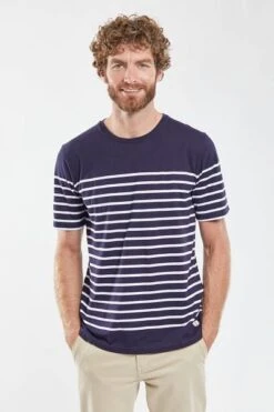 Armor-Lux Etel T-Shirt Strepen Navy -Kleding Kortingswinkel 77356 4 1
