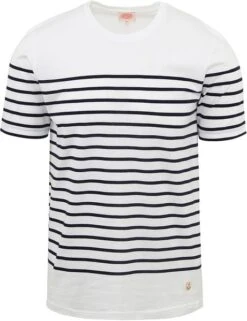Armor-Lux Etel T-Shirt Strepen Wit 12 Armor-Lux Etel T-Shirt Strepen Wit -Kleding Kortingswinkel 77357 1 1