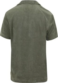 Scotch And Soda Shortsleeve Overhemd Badstof Groen -Kleding Kortingswinkel 77382 6