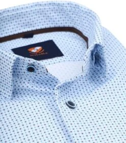 Suitable Overhemd Print Lichtblauw -Kleding Kortingswinkel 77405 2 1