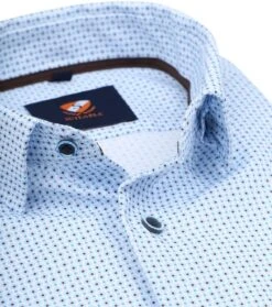 Suitable Overhemd Print Lichtblauw -Kleding Kortingswinkel 77405 2