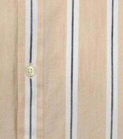 KnowledgeCotton Apparel Overhemd Streep Beige -Kleding Kortingswinkel 77424 3