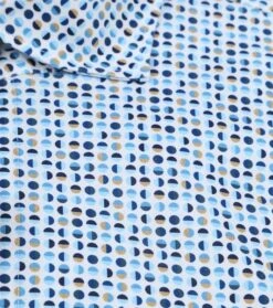 Olymp Luxor Overhemd Cirkels Blauw -Kleding Kortingswinkel 77457 4