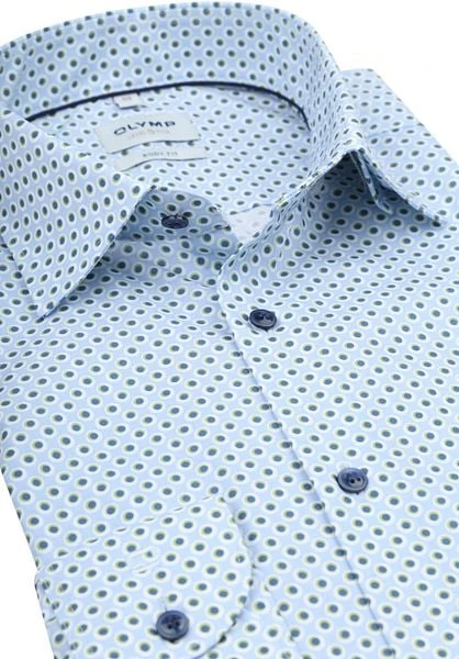 OLYMP Level 5 Overhemd Stippen Lichtblauw 7 OLYMP Level 5 Overhemd Stippen Lichtblauw - Afbeelding 5