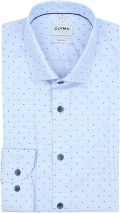 OLYMP Level 5 Overhemd Print Lichtblauw 11 OLYMP Level 5 Overhemd Print Lichtblauw -Kleding Kortingswinkel 77464 1 1