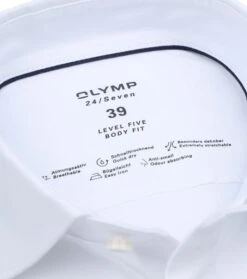 OLYMP Short Sleeve Overhemd Lvl 5 24/Seven Wit -Kleding Kortingswinkel 77466 3