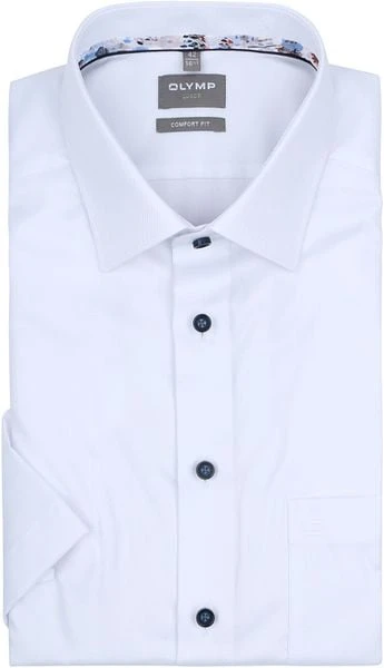 OLYMP Short Sleeve Overhemd Luxor Wit 6 OLYMP Short Sleeve Overhemd Luxor Wit - Afbeelding 4