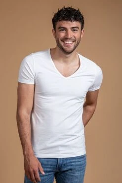 Suitable T-shirt Wit Diepe V-hals Vitaru Stretch 6 Pack -Kleding Kortingswinkel 77493 2