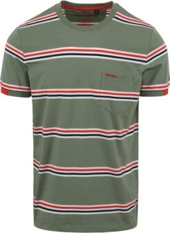 NZA T-shirt Taikehu Streep Groen