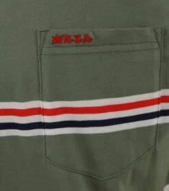 NZA T-shirt Taikehu Streep Groen -Kleding Kortingswinkel 77575 3