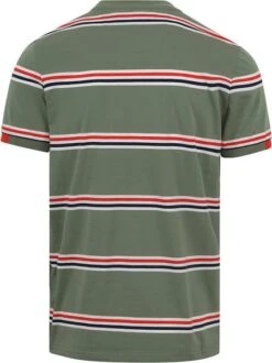 NZA T-shirt Taikehu Streep Groen -Kleding Kortingswinkel 77575 5