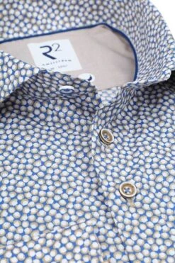R2 Overhemd Print Koffiekopjes Blauw 12 R2 Overhemd Print Koffiekopjes Blauw -Kleding Kortingswinkel 77586 2 1