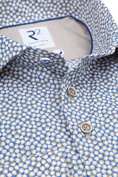 R2 Overhemd Print Koffiekopjes Blauw 4 R2 Overhemd Print Koffiekopjes Blauw - Afbeelding 2