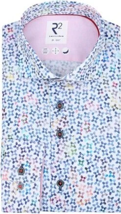 R2 Overhemd Print Blauw 11 R2 Overhemd Print Blauw -Kleding Kortingswinkel 77589 1 1