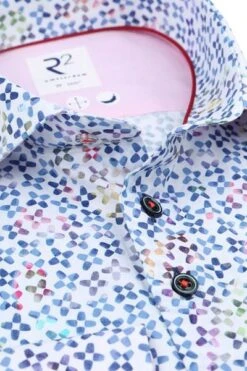 R2 Overhemd Print Blauw 12 R2 Overhemd Print Blauw -Kleding Kortingswinkel 77589 2 1
