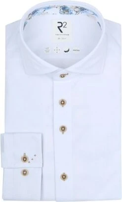 R2 Knitted PiquÃ© Overhemd Wit -Kleding Kortingswinkel 77591 1 1