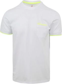 Sun68 T-Shirt Neon Stripe Wit