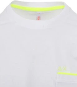 Sun68 T-Shirt Neon Stripe Wit -Kleding Kortingswinkel 77599 2 1