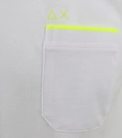 Sun68 T-Shirt Neon Stripe Wit -Kleding Kortingswinkel 77599 3