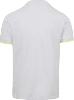 Sun68 T-Shirt Neon Stripe Wit -Kleding Kortingswinkel 77599 4