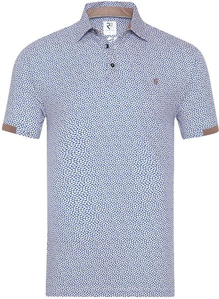 R2 Amsterdam Poloshirt Print Blauw 3 R2 Amsterdam Poloshirt Print Blauw