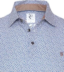 R2 Amsterdam Poloshirt Print Blauw 10 R2 Amsterdam Poloshirt Print Blauw -Kleding Kortingswinkel 77652 3