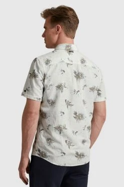 Vanguard Short Sleeves Overhemd Bloemen Ecru -Kleding Kortingswinkel 77709 4