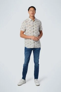 No-Excess No Excess Short Sleeve Overhemd Linnen Multicolour -Kleding Kortingswinkel 77712 4