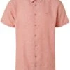 No-Excess No Excess Short Sleeve Overhemd Linnen Zalmroze -Kleding Kortingswinkel 77713 1