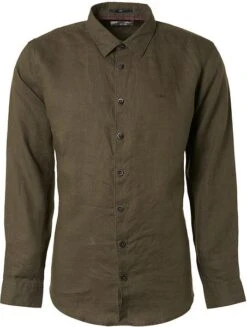 No-Excess No Excess Overhemd Linnen Army Groen