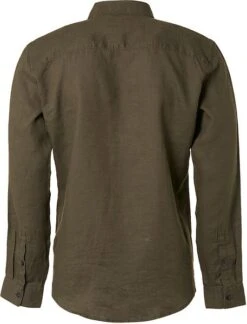 No-Excess No Excess Overhemd Linnen Army Groen -Kleding Kortingswinkel 77715 6