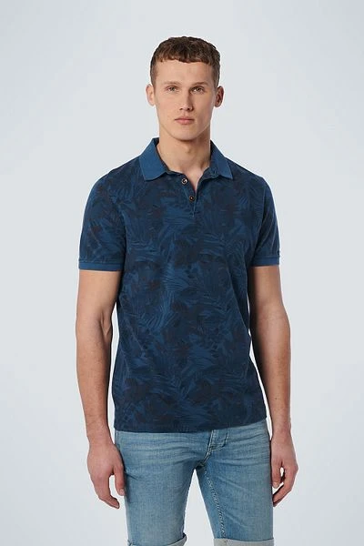 No-Excess No Excess Polo Print Carbon Blauw 4 No-Excess No Excess Polo Print Carbon Blauw - Afbeelding 2
