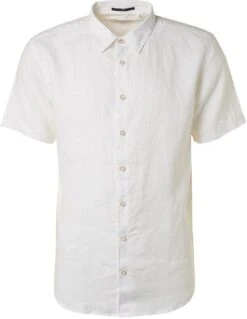 No-Excess No Excess Short Sleeve Overhemd Linnen Wit