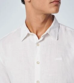 No-Excess No Excess Short Sleeve Overhemd Linnen Wit -Kleding Kortingswinkel 77759 5