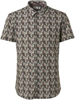 No-Excess No Excess Short Sleeve Overhemd Print Groen