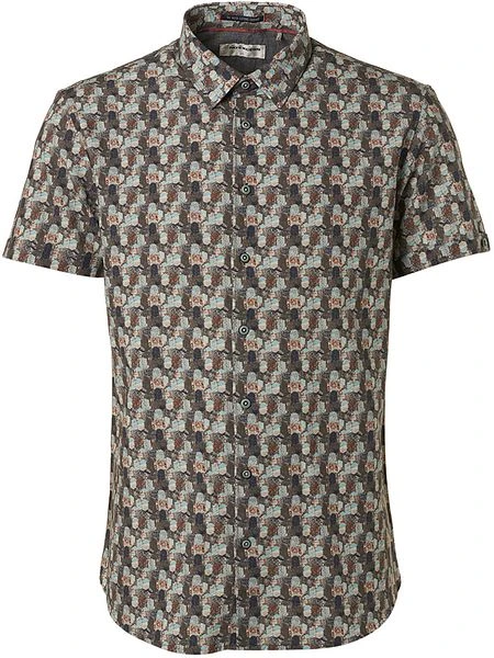 No-Excess No Excess Short Sleeve Overhemd Print Groen 3 No-Excess No Excess Short Sleeve Overhemd Print Groen