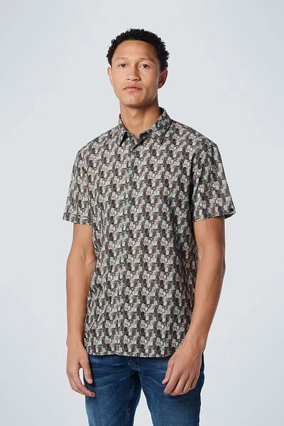 No-Excess No Excess Short Sleeve Overhemd Print Groen 4 No-Excess No Excess Short Sleeve Overhemd Print Groen - Afbeelding 2